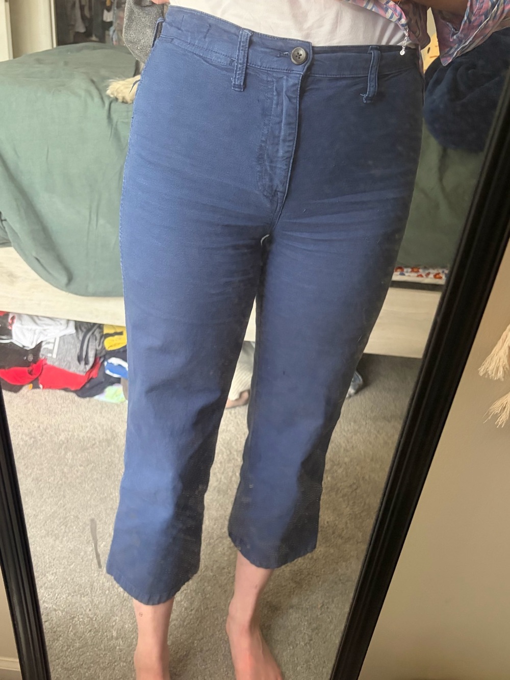 Jcrew cropped blue chinos